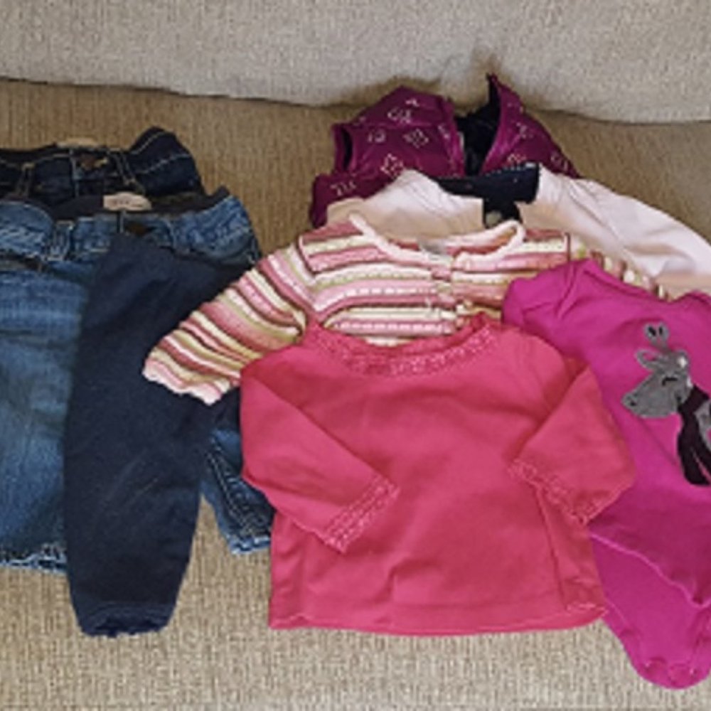 Girls Spring/Fall Clothing 8 PC Bundle 6-12 months